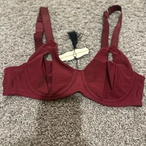 NWT Playful Promises Mesh Bra Burgundy , size 32 A